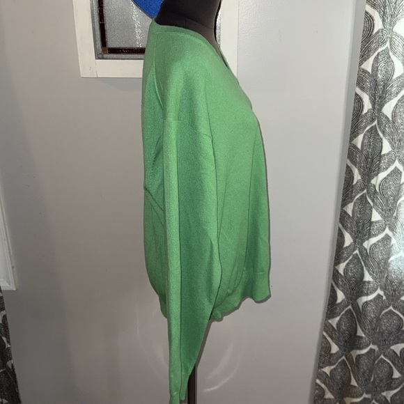Peter Miller Crown Heritage Green Cashmere V Neck Sweater SZ XL - Picture 6 of 8